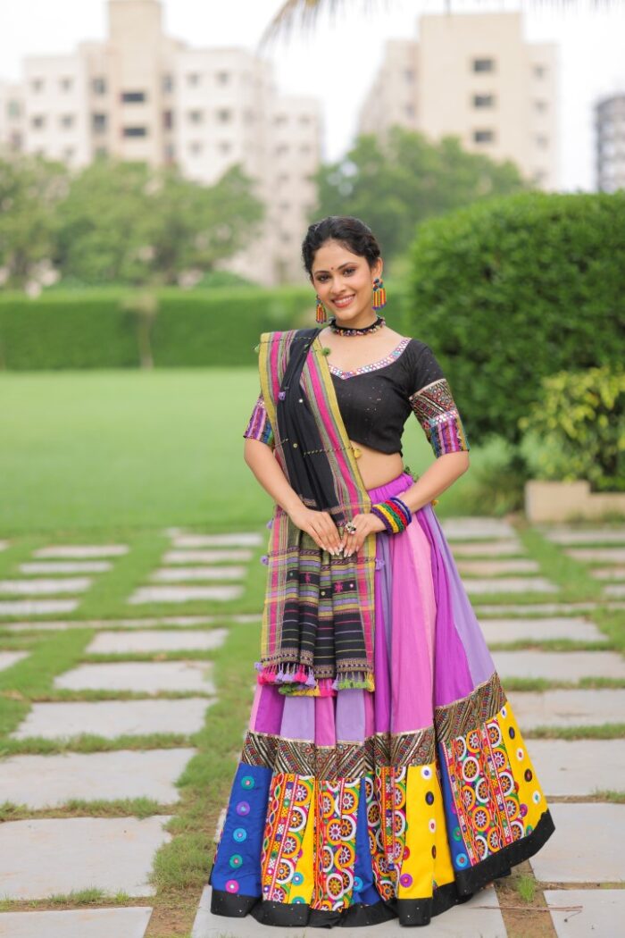 Multi-Color Block Lehenga Choli - Image 1