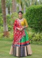 Pink & White Printed Lehenga Choli