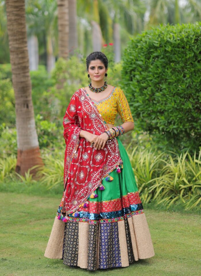 Pink & White Printed Lehenga Choli - Image 1