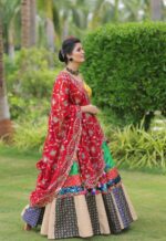 Pink & White Printed Lehenga Choli - Image 5
