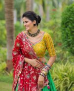 Pink & White Printed Lehenga Choli - Image 3