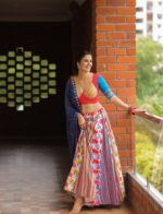 Black & Multi-Color Appliqué Lehenga Choli - Image 4