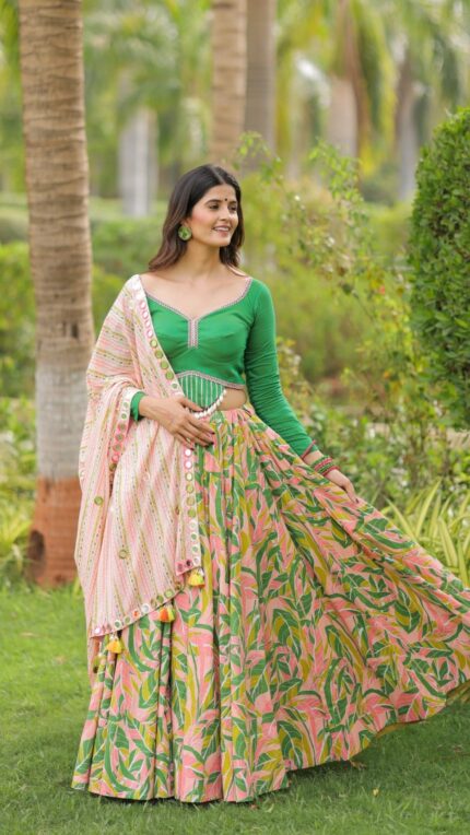 Eclectic White & Red Lehenga Choli
